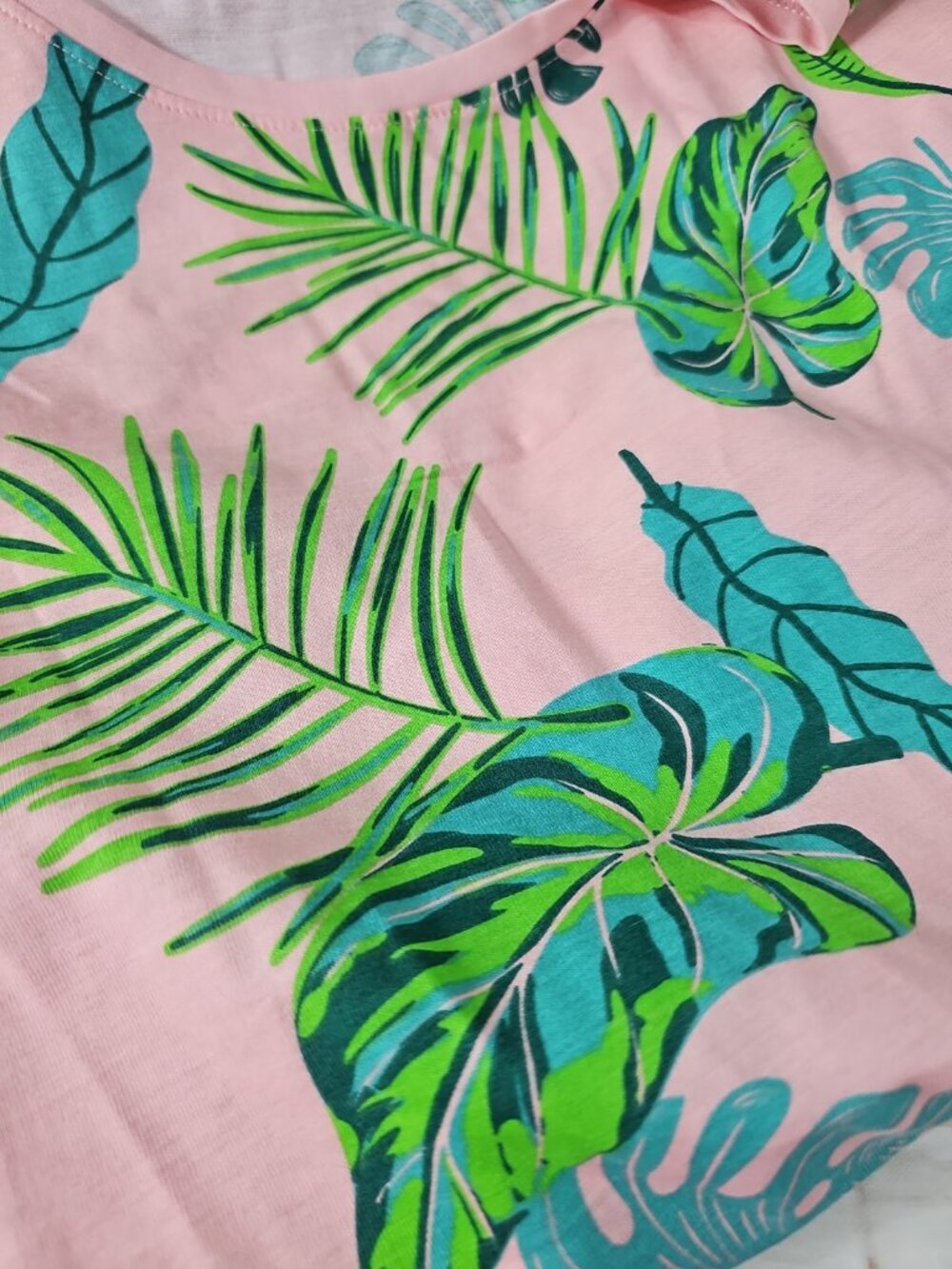 SERRA XL ORGANIC Sleep Shirt Nightgown LS Pink Botanical Organic Cotton NEW - Picture 10 of 11